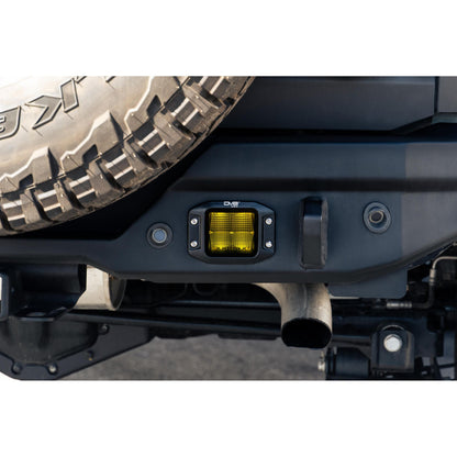 DV8 Off-Road 3-Inch Elite Series LED Amber Flush Mount Pod Light Single Pod C3| BE3FMW40W-A