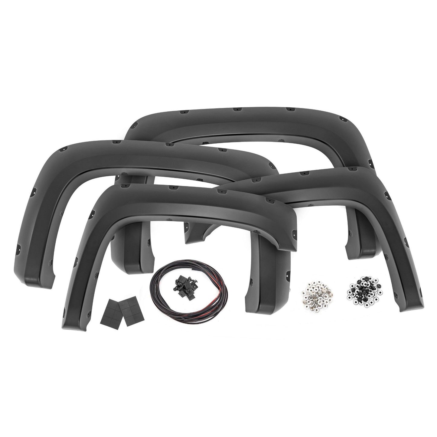 ROUGH COUNTRY Pocket Fender Flares | GAZ Summit White | Chevy Silverado 1500/2500HD/3500HD (07-14) | F-C10714B-GAZ