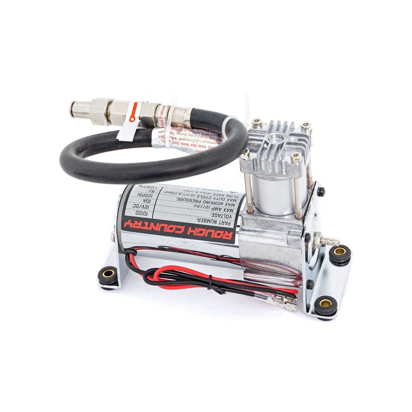 ROUGH COUNTRY Onboard Air Bag Compressor Kit w/Gauge | 10100