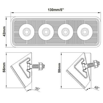 ORACLE Lighting | Angled LED Scene Lights | 2916-001, 2916-48-001