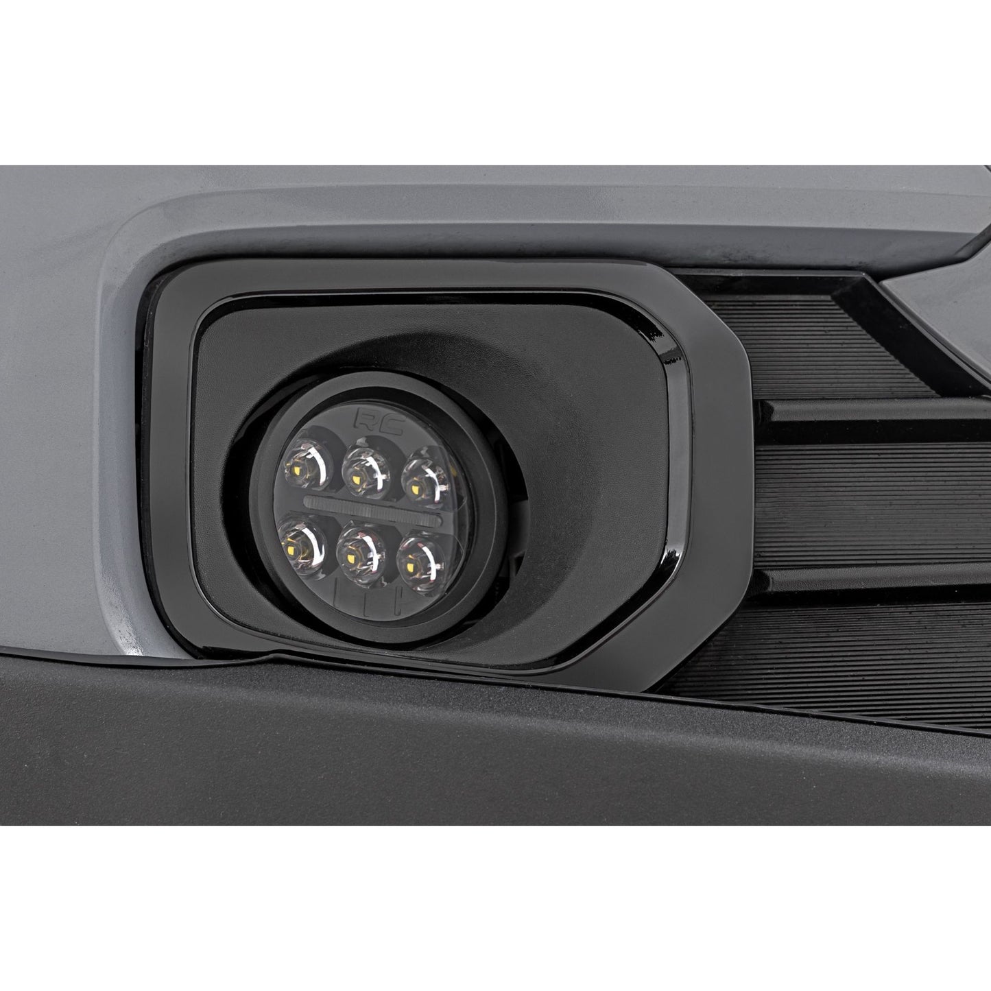 ROUGH COUNTRY | LED Fog Light Kit  3.5 Inch Round Black Series  Amber DRL  Toyota Tacoma (16-23) | 71095