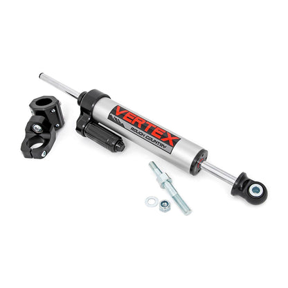 ROUGH COUNTRY Vertex Steering Stabilizer | Pass-Through | Jeep Wrangler JK/Wrangler Unlimited (07-18) | 680900