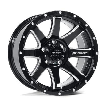 Pro Comp Alloys PA76 PATRIOT GLOSS BLACK MILLED