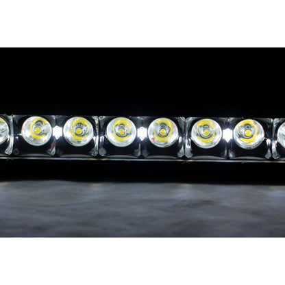 ROUGH COUNTRY 30 Inch Black Series LED Light Bar | Curved | Single Row | Cool White DRL | 72730BLDRL