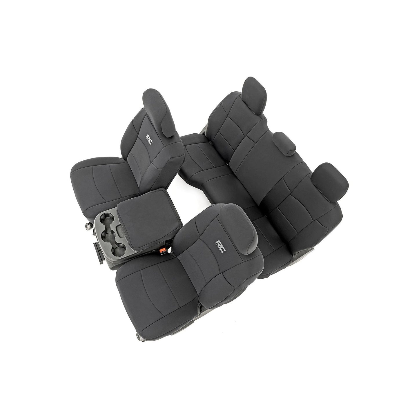 ROUGH COUNTRY Seat Covers | FR & RR | 60/40 Rear Seat | Ram 2500 2WD/4WD (2019-2026) | 91044