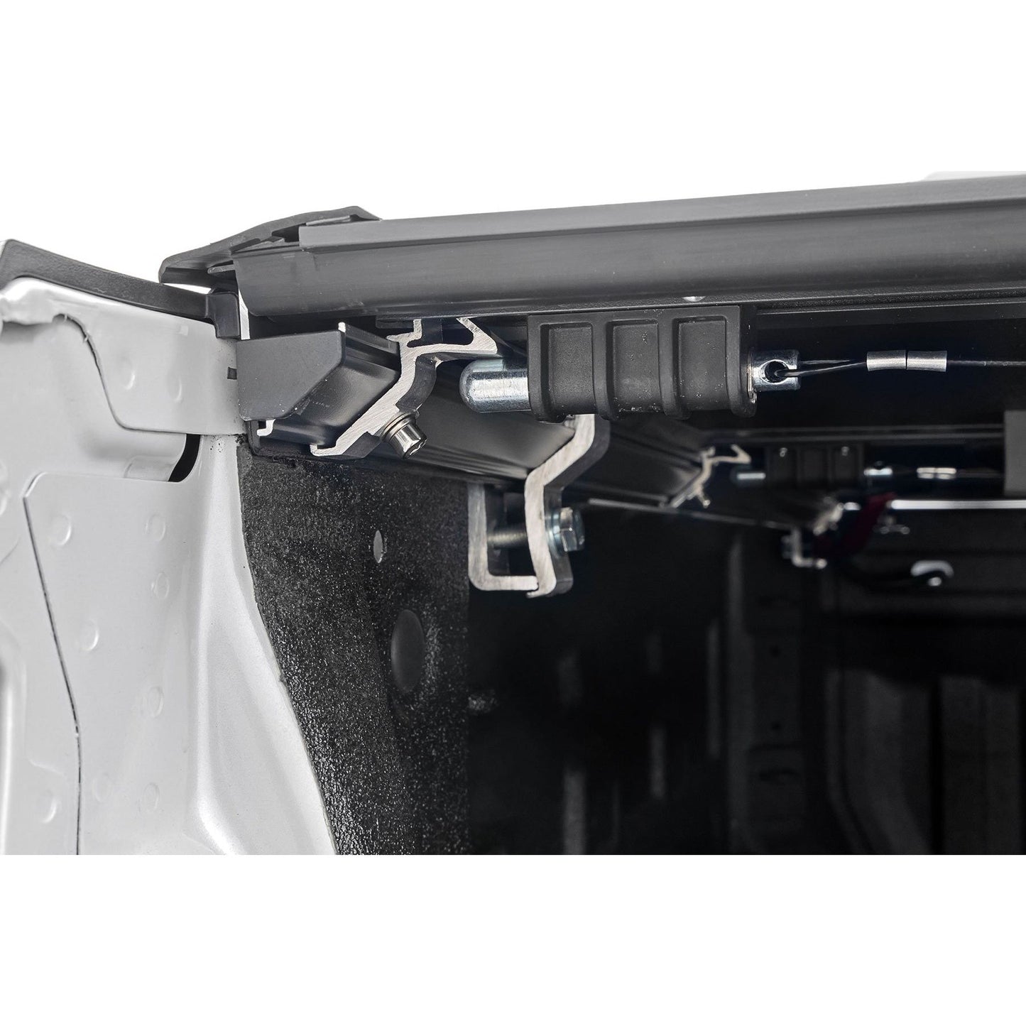 ROUGH COUNTRY Hard Low Profile Bed Cover | 6'7" Bed | Rail Cap | Chevy/GMC 1500/2500HD/3500HD (14-19 & Classic) | 47119651B
