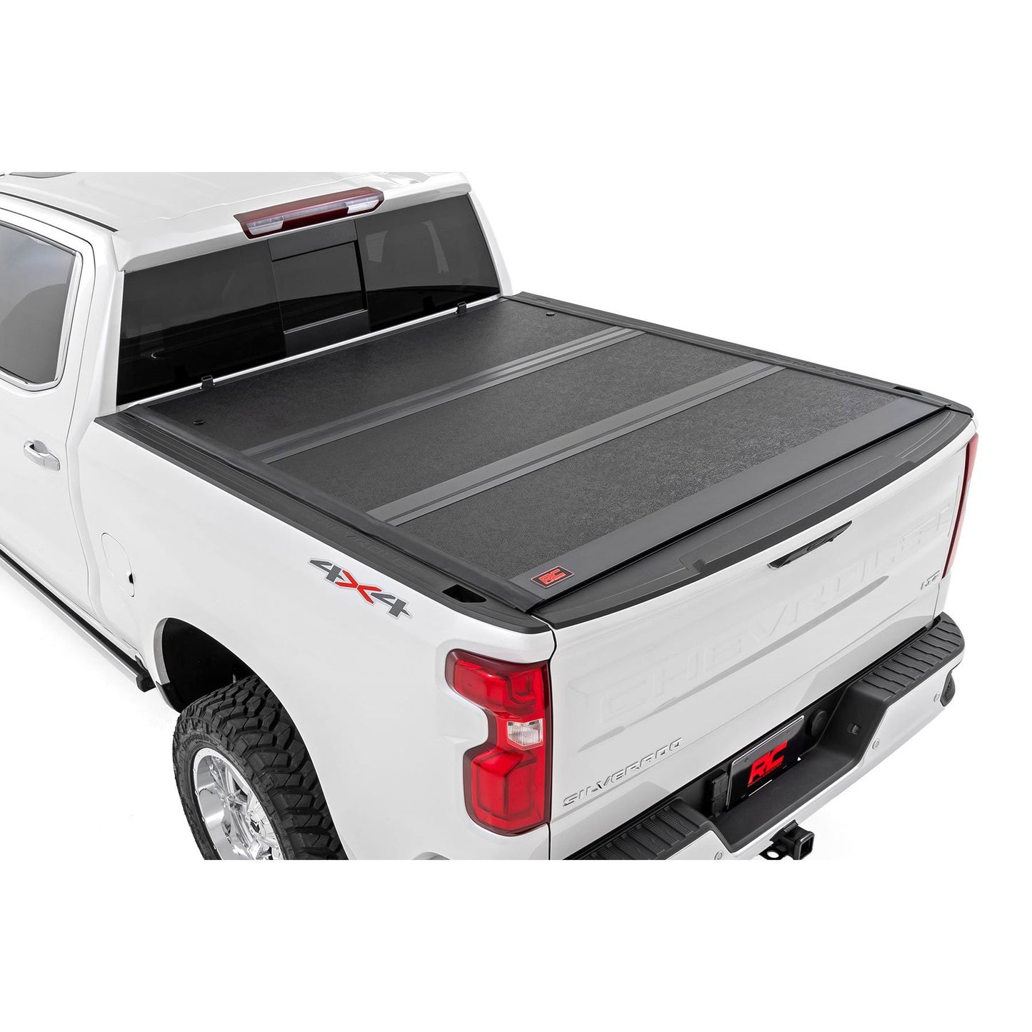 ROUGH COUNTRY Hard Low Profile Bed Cover | 6'7" Bed | Rail Cap | Chevy/GMC 1500/2500HD/3500HD (14-19 & Classic) | 47119651B