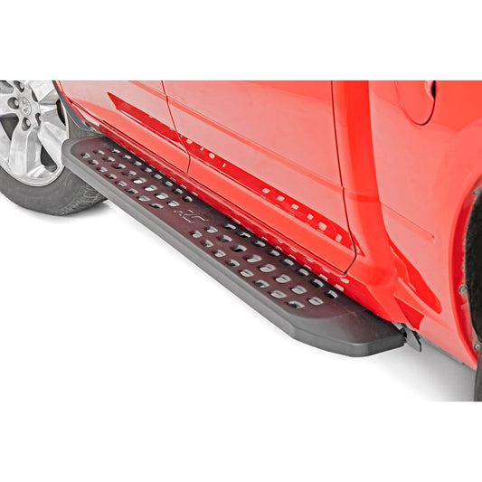ROUGH COUNTRY RPT2 Running Boards | Crew Cab | Black | Ram 1500 2WD/4WD (2009-2018 & Classic) | 44003