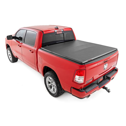 ROUGH COUNTRY Soft Tri-Fold Bed Cover | 6'4" Bed | Ram 1500 (19-25)/1500 TRX (21-24)  | 41309650A