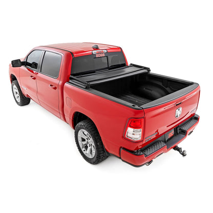 ROUGH COUNTRY Soft Tri-Fold Bed Cover | 5'7" Bed | Ram 1500 (19-25)/1500 TRX (21-24)  | 41307550A