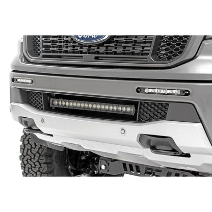 ROUGH COUNTRY LED Light Kit | Bumper Mount | 20" Black Single Row | Ford Ranger (19-23) | 70815