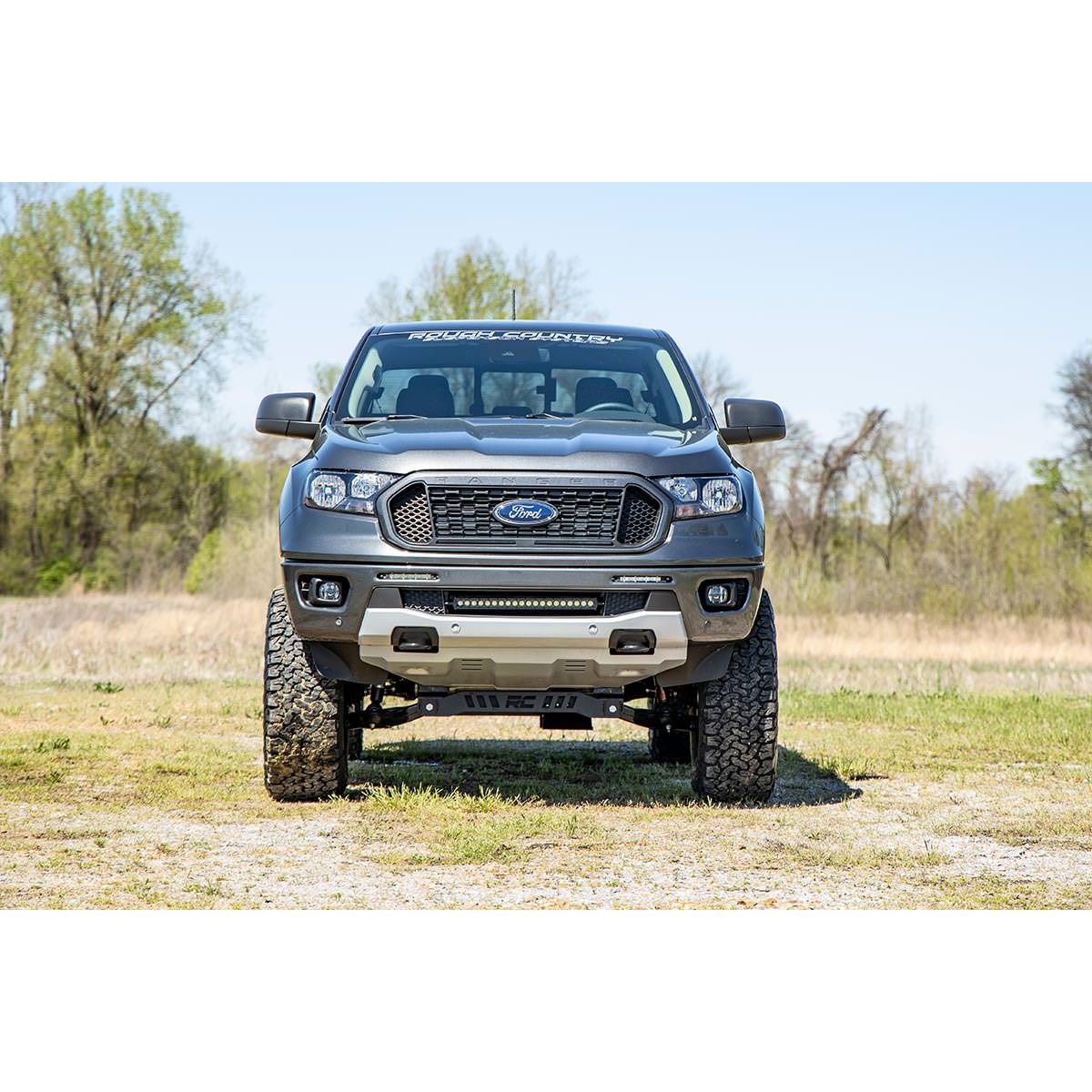 ROUGH COUNTRY LED Light Kit | Bumper Mount | 20" Black Single Row | Ford Ranger (19-23) | 70815