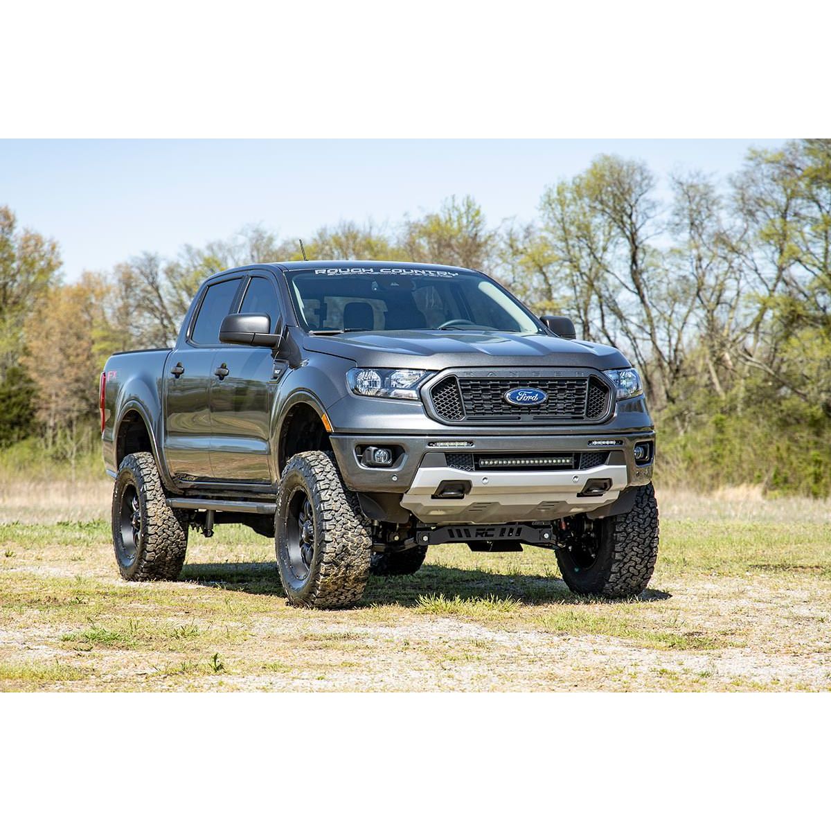 ROUGH COUNTRY LED Light Kit | Bumper Mount | 20" Black Single Row | Ford Ranger (19-23) | 70815