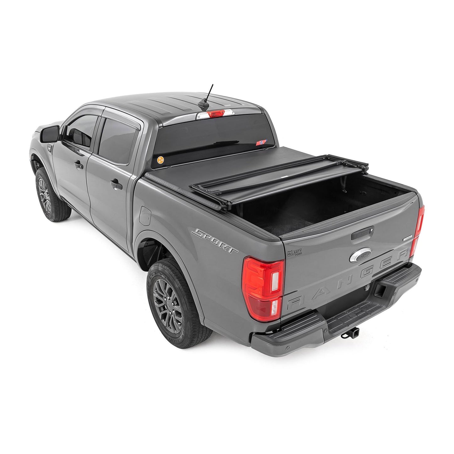 ROUGH COUNTRY Soft Tri-Fold Bed Cover | 5' Bed | Ford Ranger 2WD/4WD (2019-2023) | 41219500A