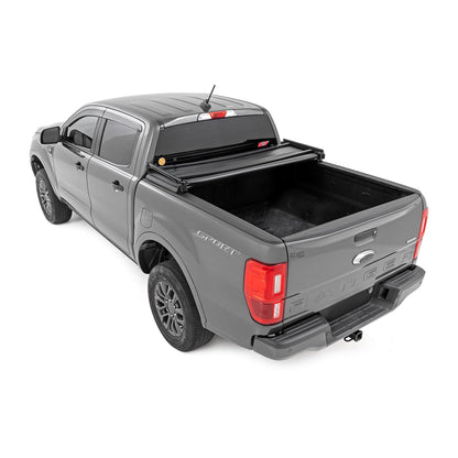 ROUGH COUNTRY Soft Tri-Fold Bed Cover | 5' Bed | Ford Ranger 2WD/4WD (2019-2023) | 41219500A