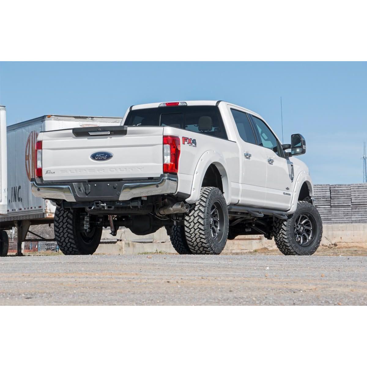 ROUGH COUNTRY Pocket Fender Flares | TB Lithium Gray | Ford F-250/F-350 Super Duty (17-22) | F-F21112-TB