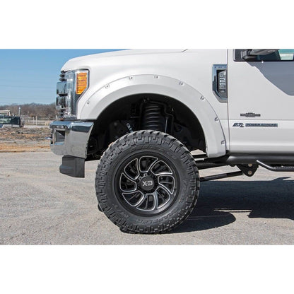ROUGH COUNTRY Pocket Fender Flares | G1 Absolute Black | Ford F-250/F-350 Super Duty (17-22) | F-F21112-G1