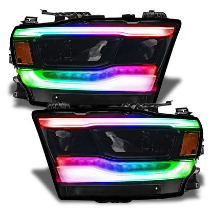 ORACLE Lighting | RGB+W DRL Upgrade | RAM 1500 Reflector LED Headlights | 1281-339, 1281-335
