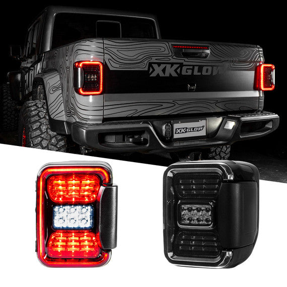 XK GLOW | LED Taillight with Smoked Lens for Jeep JT Gladiator  | XK041028