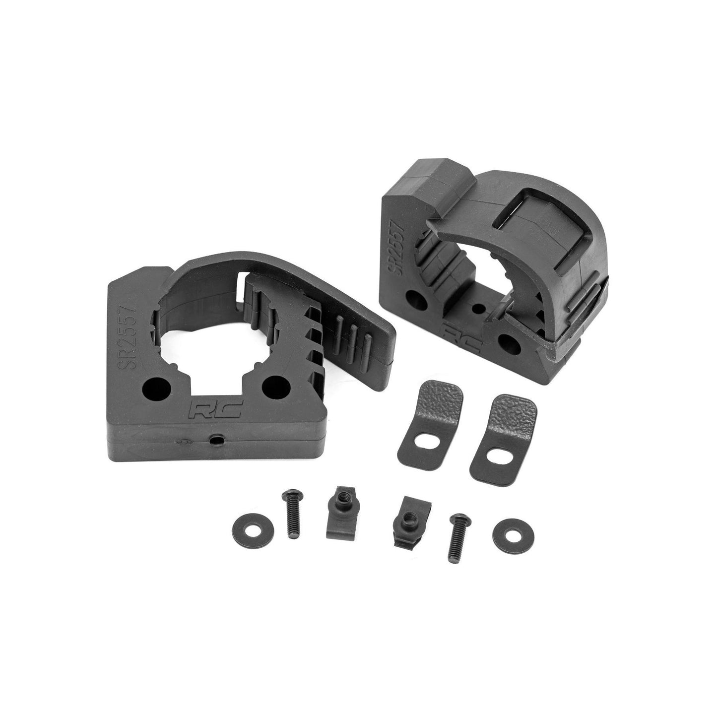 ROUGH COUNTRY Rubber Molle Panel Clamp Kit | Universal | 1" - 2 1/4" | 2-Clamps | 99071
