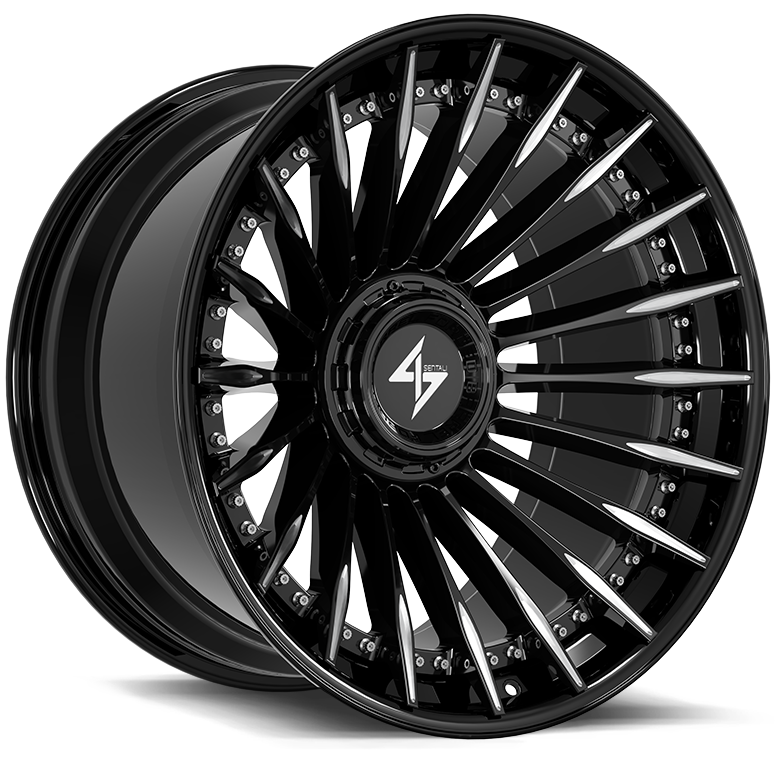SENTALI BARREL FORGED XTREME BFX1 Gloss Black Lip / Gloss Black Milled Centre