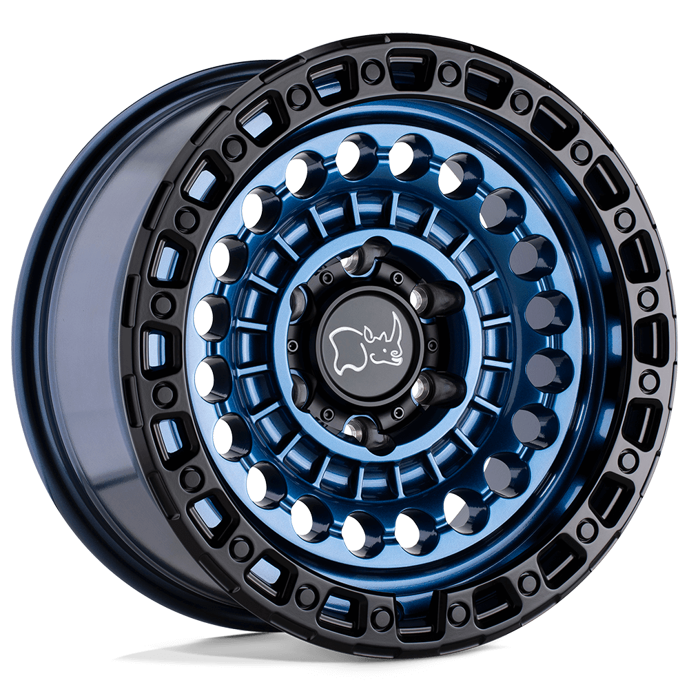 Black Rhino SENTINEL Cobalt Blue W/ Black Ring off-road capable monoblock wheel design