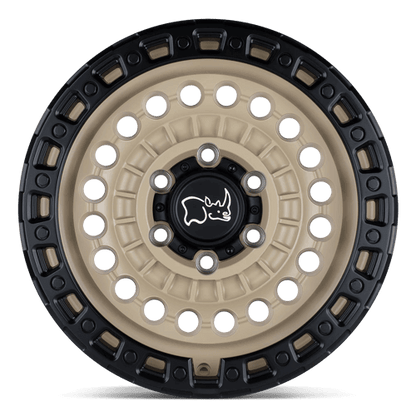 Black Rhino SENTINEL Desert Sand W/ Black Ring off-road wheel with simulated beadlock design