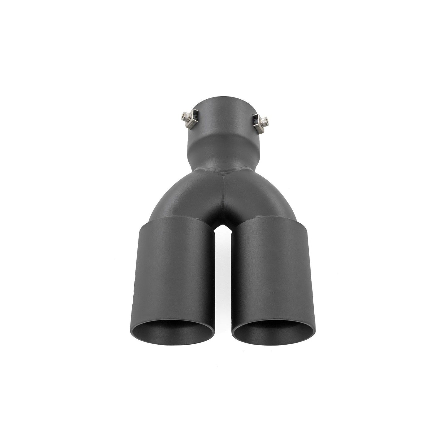 ROUGH COUNTRY Exhaust Tip | Black | Red RC Logo | 2.5-3 Inch Pipe Single Inlet | Dual Outlet | 96050