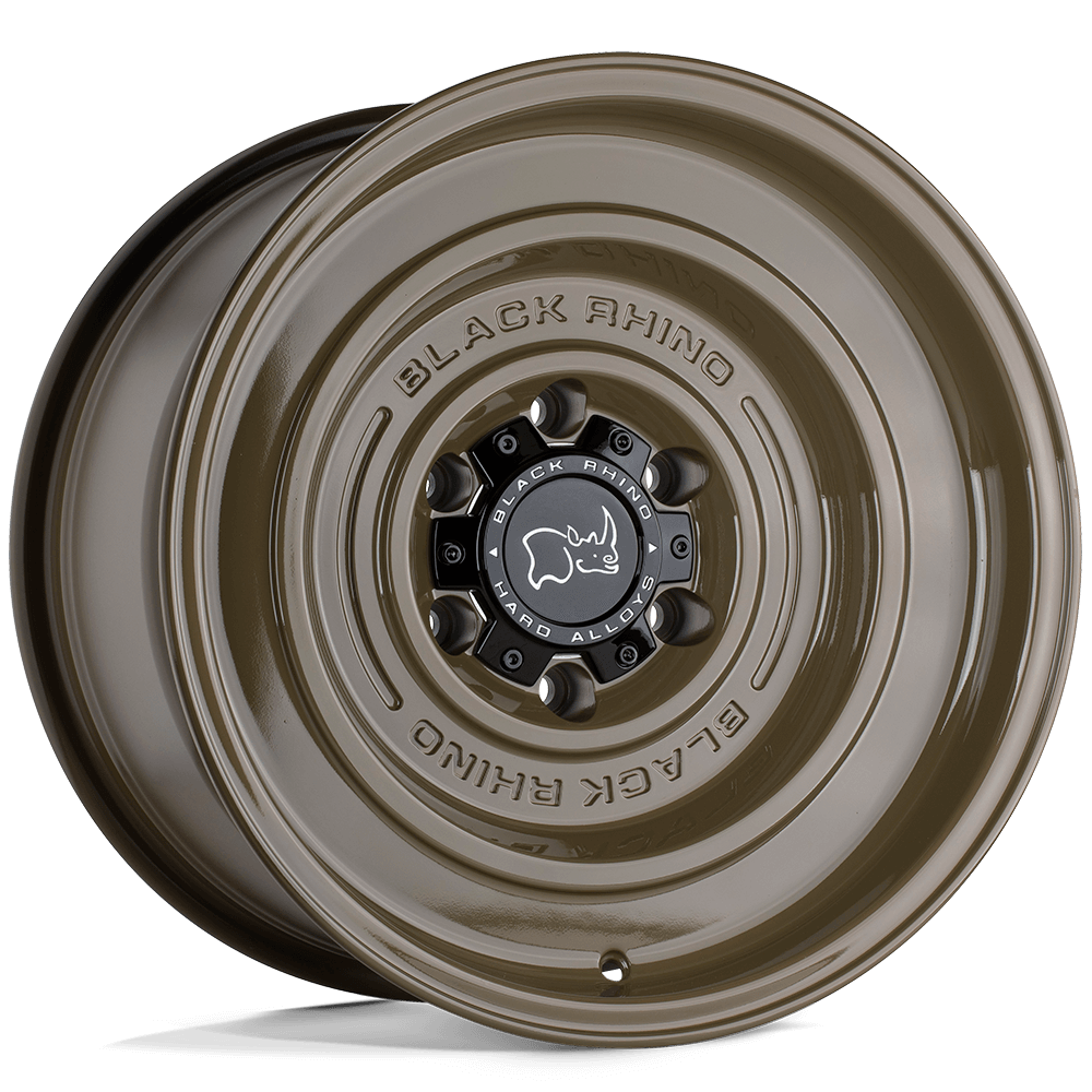 Black Rhino SOLID Gloss Alligator Green wheel designed for off-road adventures with a robust monoblock design.