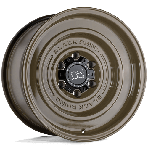 Black Rhino SOLID Gloss Alligator Green wheel showcasing its durable design and off-road capabilities.
