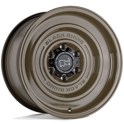 Black Rhino SOLID Gloss Alligator Green wheel showcasing its durable design and off-road capabilities.