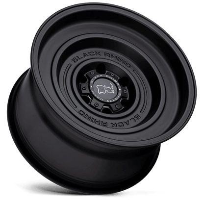 Black Rhino SOLID Matte Black wheel designed for off-road adventures.