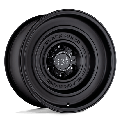 Black Rhino SOLID Matte Black wheel showcasing a sleek monoblock design perfect for off-road adventures.