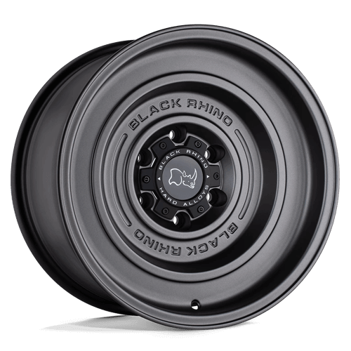 Black Rhino SOLID Matte Gun Black wheel designed for off-road adventures with a strong, simplistic aesthetic.