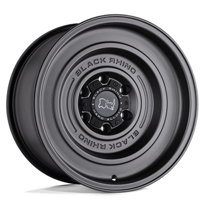 Black Rhino SOLID Matte Gun Black wheel designed for off-road adventures with a strong, simplistic aesthetic.