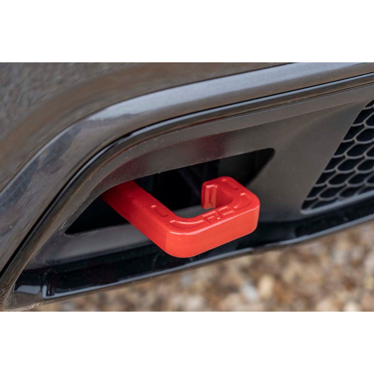ROUGH COUNTRY Tow Hooks | Forged | Red | Jeep Grand Cherokee 2WD/4WD (2015-2022) | RS133