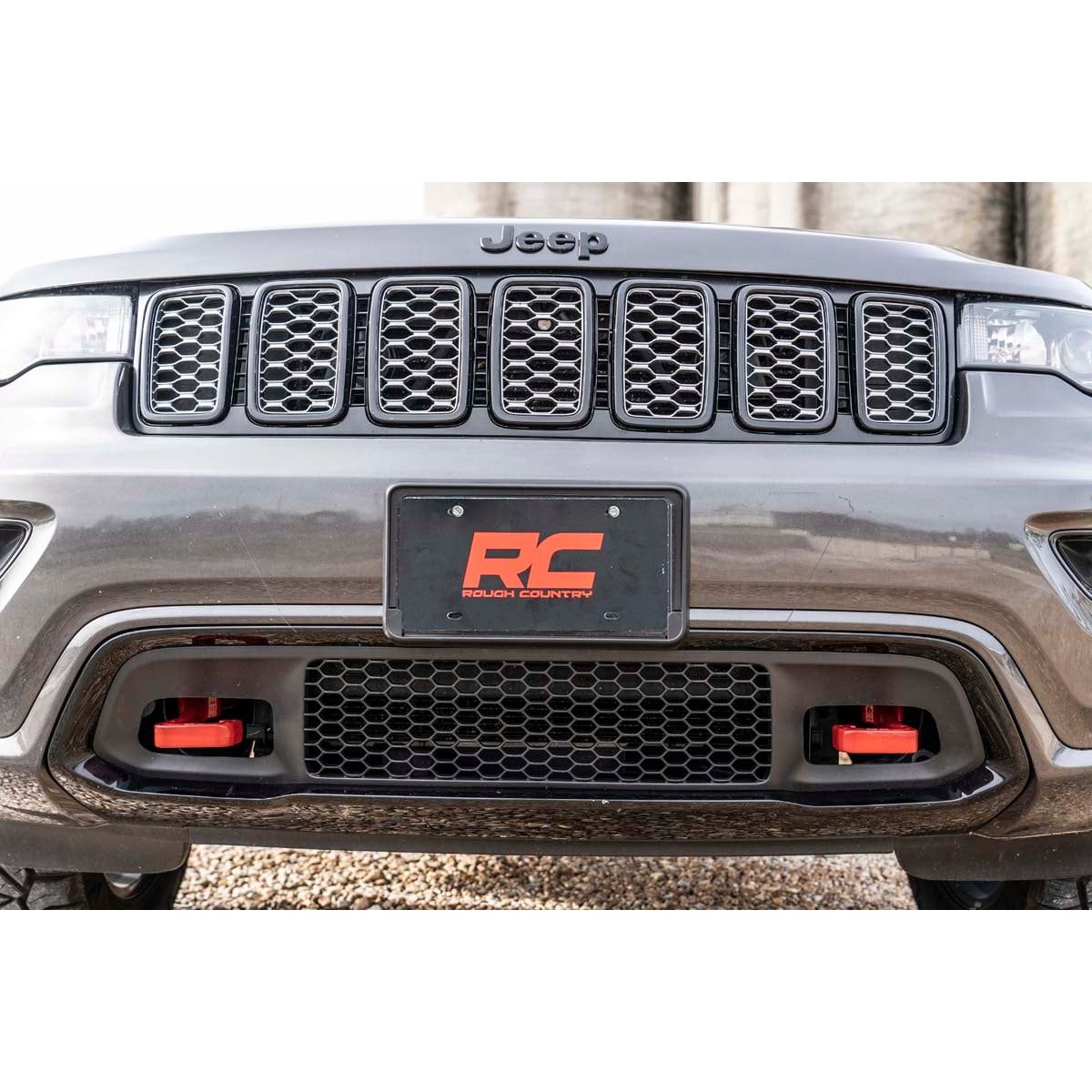 ROUGH COUNTRY Tow Hooks | Forged | Red | Jeep Grand Cherokee 2WD/4WD (2015-2022) | RS133