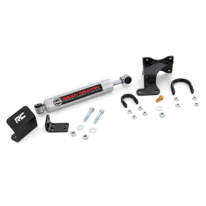 ROUGH COUNTRY N3 Steering Stabilizer | Axle Bracket | 2-8 Inch Lift | Jeep Wrangler JK (07-18) | 8731930