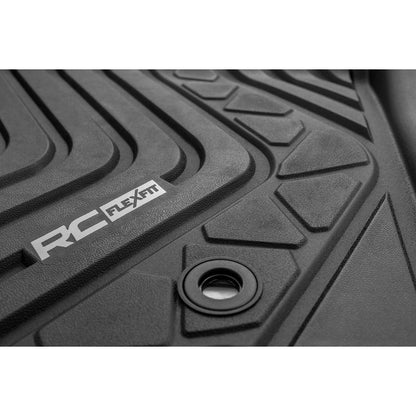 ROUGH COUNTRY Flex-Fit Floor Mats | Front and Rear | Toyota Tacoma 2WD/4WD (2016-2023) | FF-71216