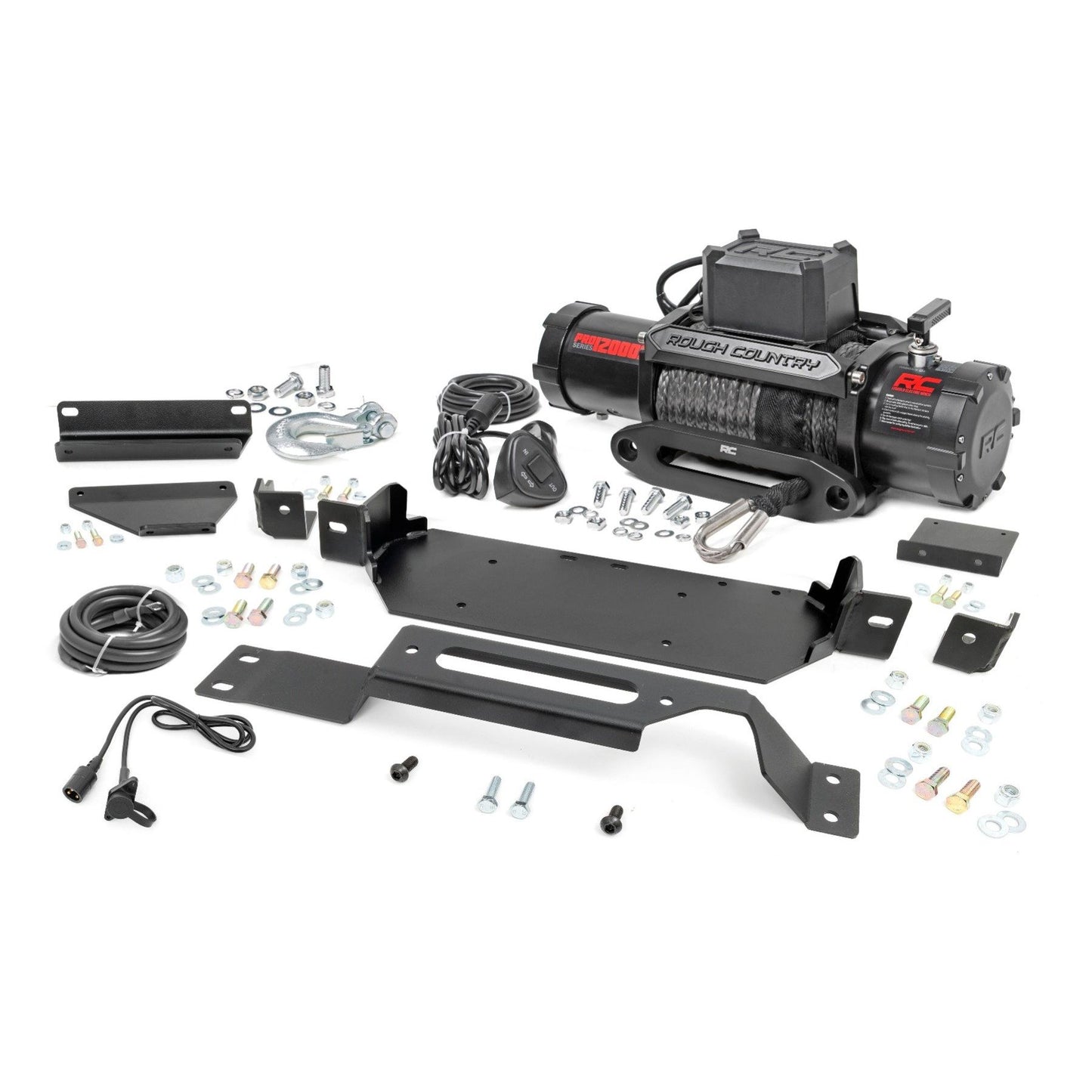 ROUGH COUNTRY Hidden Winch Mount | PRO12000S | Ford F-250/F-350 Super Duty 2WD/4WD (20-22) | 51127