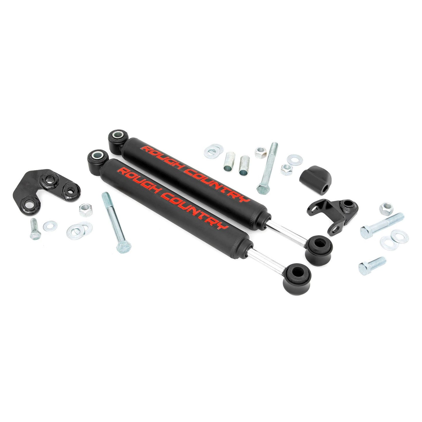 ROUGH COUNTRY Dual Steering Stabilizer | 2.5-6.5 Inch Lift | Jeep Comanche MJ/Wrangler TJ/Wrangler Unlimited  | 87308