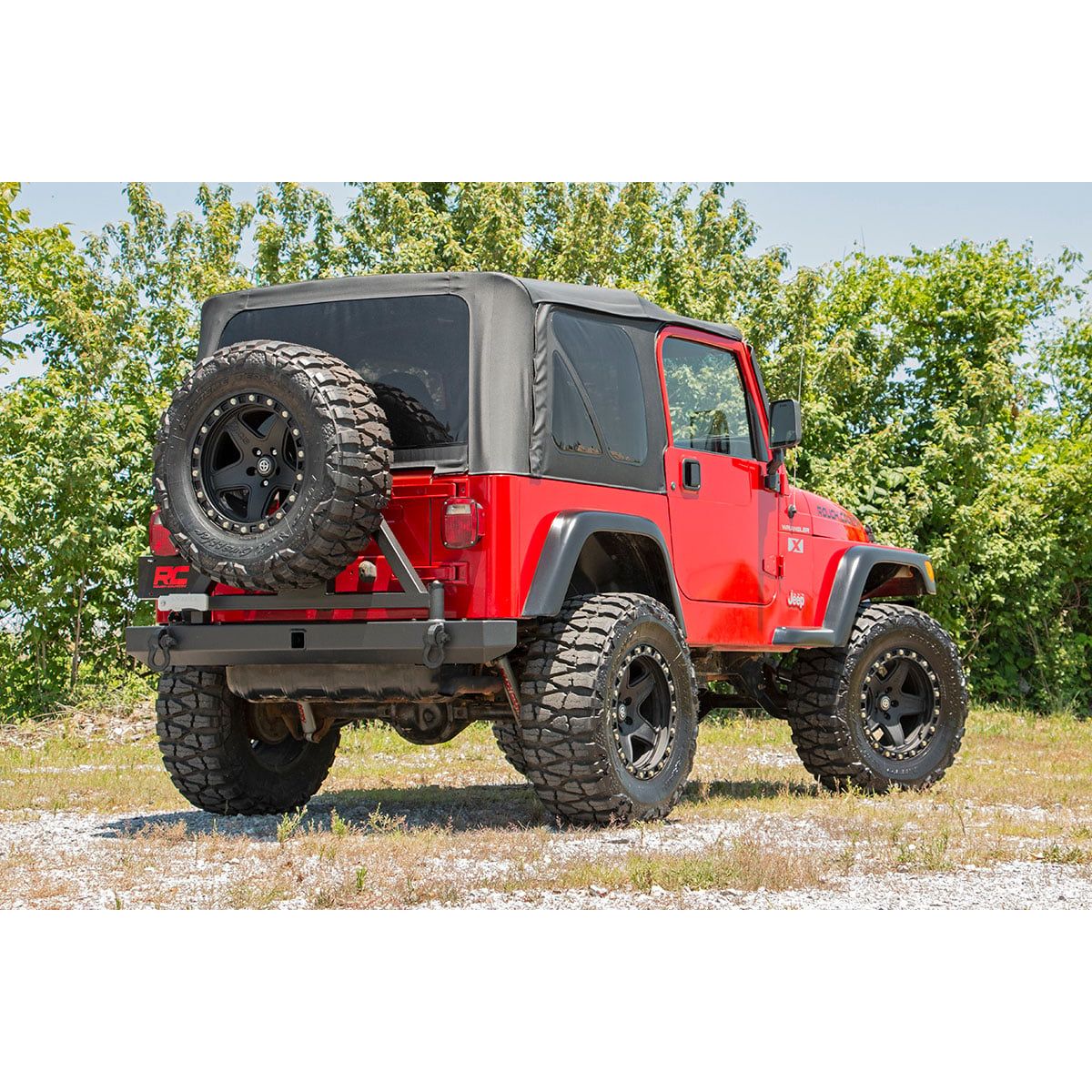 ROUGH COUNTRY Rear Bumper | Tire Carrier | Jeep Wrangler TJ (97-06)/Wrangler Unlimited (04-06)  | 10592A