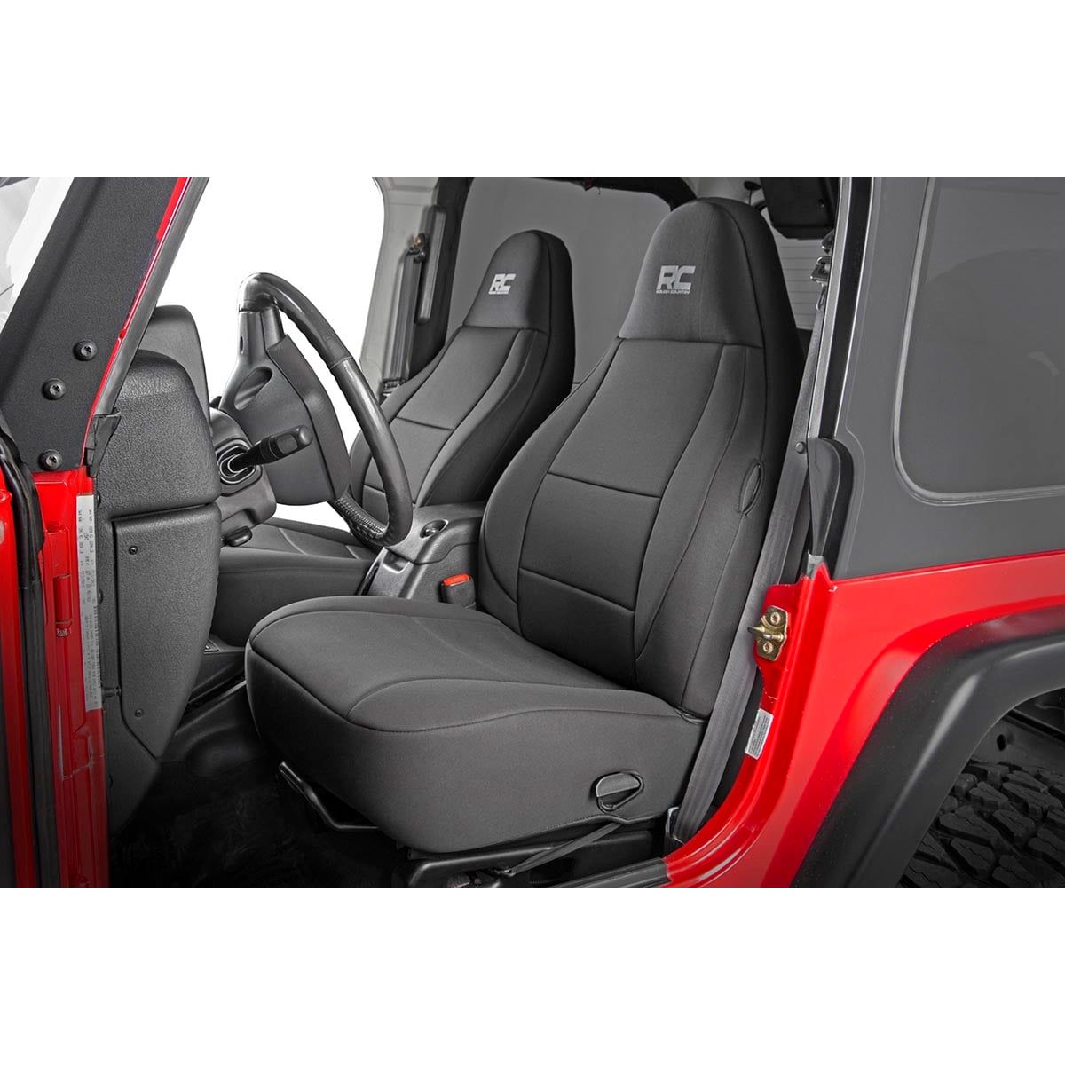 ROUGH COUNTRY Seat Covers | Front and Rear | Jeep Wrangler TJ 4WD (1997-2002) | 91000