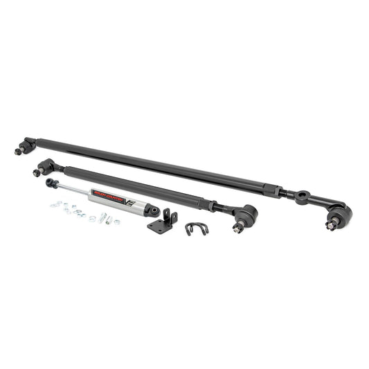 ROUGH COUNTRY | HD Steering Kit  V2 Stabilizer Combo  Jeep Cherokee XJ/Comanche MJ/Wrangler TJ | 10613V2