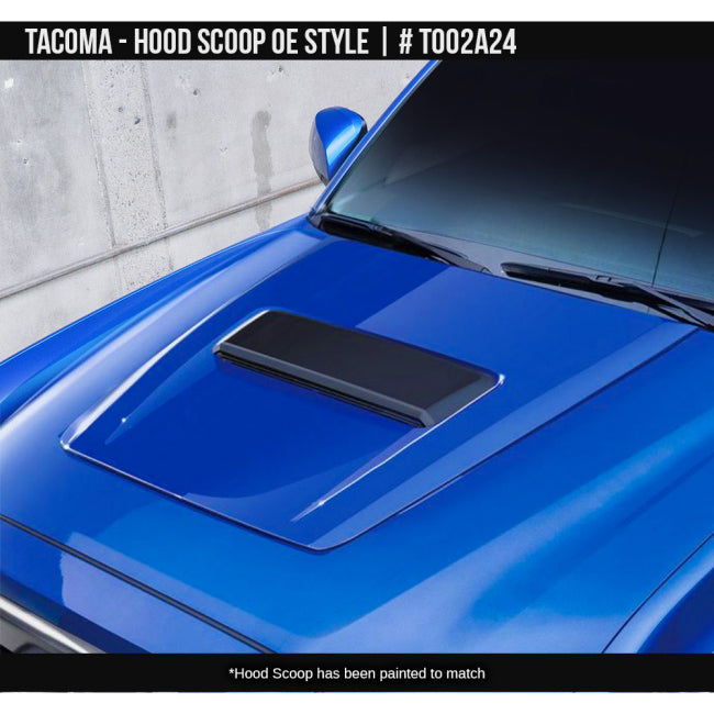 AIRDESIGN | OE-Style Hood Scoop Satin Black | 16–23 Toyota Tacoma | TO02A24
