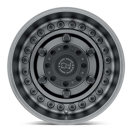 Black Rhino ARMORY Gun Black wheel with rugged design for off-road vehicles.