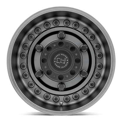 Black Rhino ARMORY Gun Black wheel with rugged design for off-road vehicles.