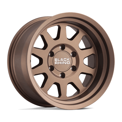 Black Rhino STADIUM Matte Bronze off-road wheel featuring a 10-spoke design and flat face profile.