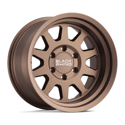 Black Rhino STADIUM Matte Bronze off-road wheel featuring a 10-spoke design and flat face profile.