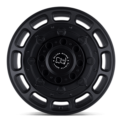 Black Rhino WARTHOG Matte Black wheel showcasing tactical design and performance features.